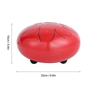mini steel tongue drum rojo MMBAT 15cm x 25cm