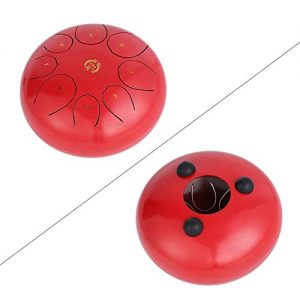 MMBAT Dilwe - Steel Tongue Drum 9.8" color Rojo vista frontal y trasera