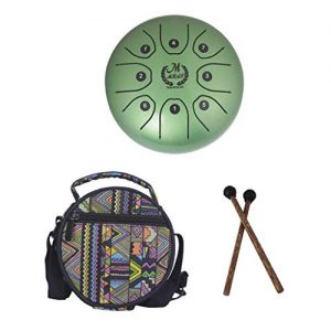 MMBAT B Blesiya - Steel Tongue Drum Verde + Bolsa + Mazos